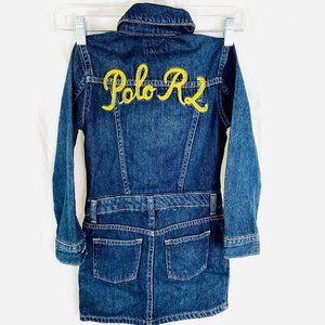 Ralph Lauren Polo Girls Embroidered Jean Dress 6